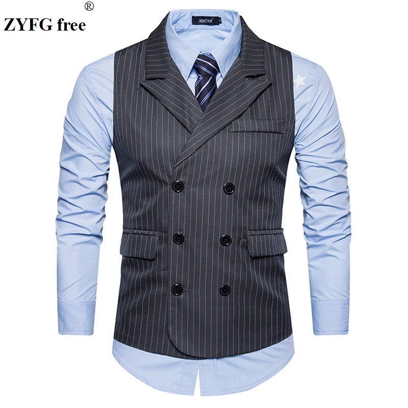 Male casual style suit vest 2018 spring Vintage design douber breaseted cotton polyester striped color Vest EU size Tops brand
Male casual style suit vest 2018 spring Vintage design douber breaseted cotton polyester striped color Vest EU size Tops brand
