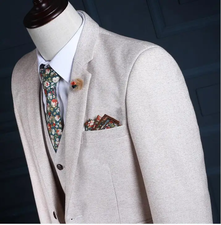 British Styles men's One Buttons Slim Fit Suits Fashion Bussiness Blazer Groom Wedding Tuxedos For Men (Jacket+Pants+vest)
British Styles men's One Buttons Slim Fit Suits Fashion Bussiness Blazer Groom Wedding Tuxedos For Men (Jacket+Pants+vest)