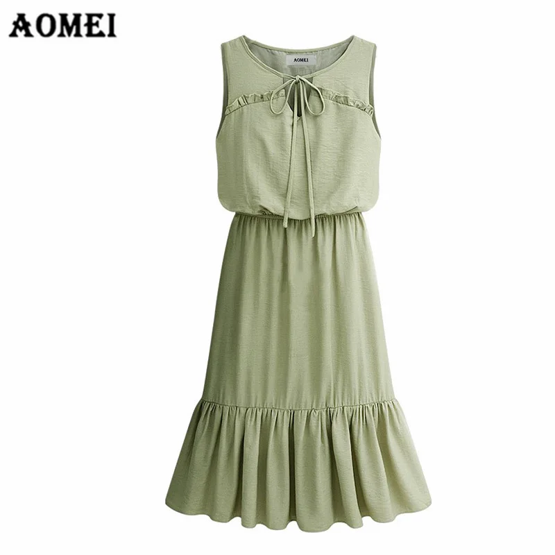 Dress Summer Girls for Women New Peplum Casual Dresses Fashion Lace Up Elastic Waist Femme Tank Dress Elegant Robes Tunics Gowns
Dress Summer Girls for Women New Peplum Casual Dresses Fashion Lace Up Elastic Waist Femme Tank Dress Elegant Robes Tunics Gowns