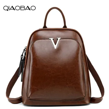 QIAOBAO Genuine Leather Backpack Fashion Backpacks For Teenage Girls School Bags Newest Vintage Cowhide Shoulder Bag
QIAOBAO Genuine Leather Backpack Fashion Backpacks For Teenage Girls School Bags Newest Vintage Cowhide Shoulder Bag
