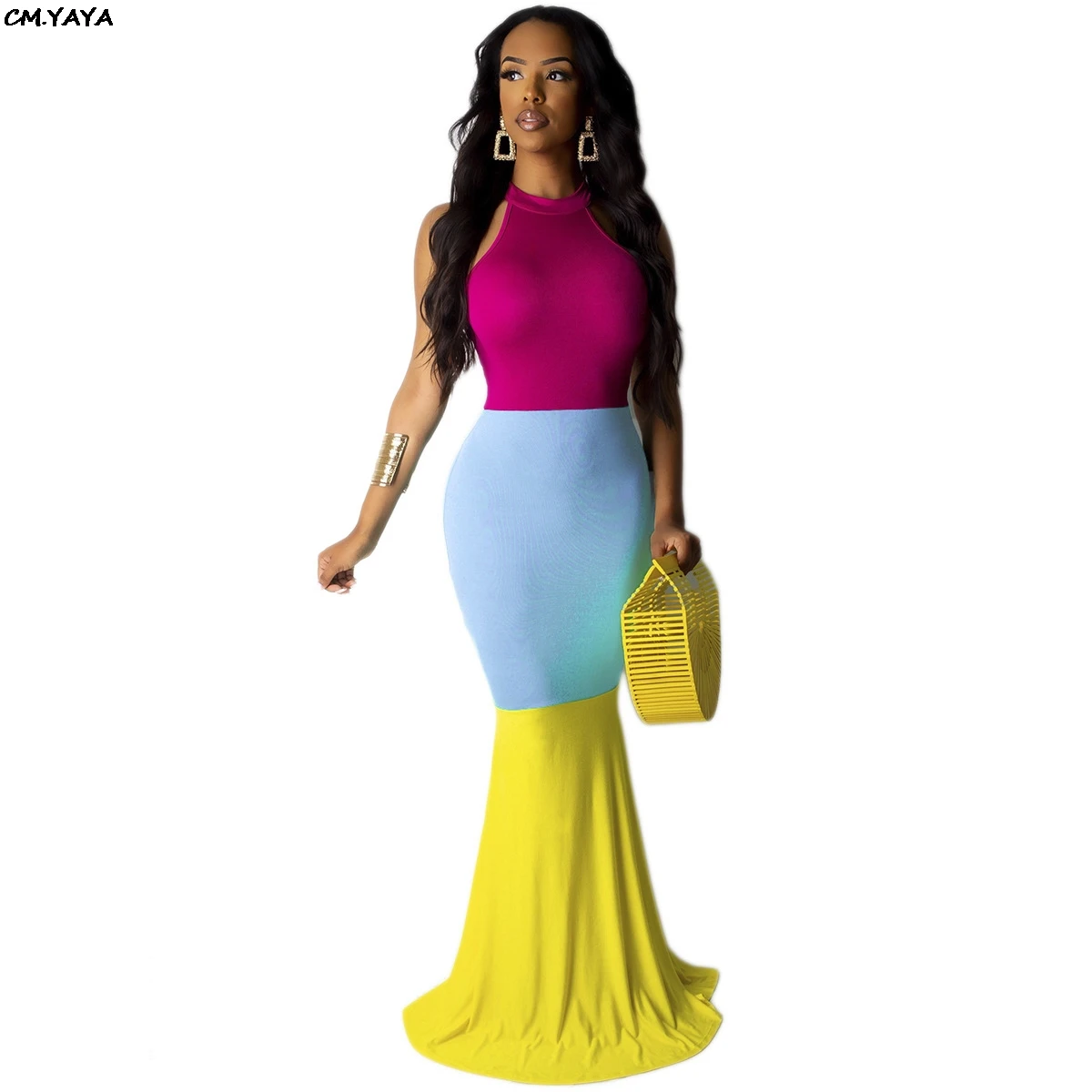 2019 women summer colorful patchwork o-neck sleeveless mermaid maxi dress vintage party long dresses vestidos 2 color GLYY5038
2019 women summer colorful patchwork o-neck sleeveless mermaid maxi dress vintage party long dresses vestidos 2 color GLYY5038