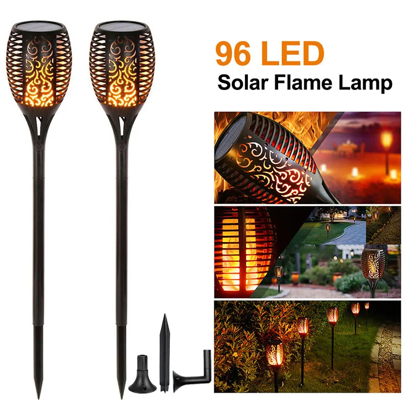 1/2/4pcs LED Solar Flame Lamp Flickering Outdoor IP65 Waterproof Landscape Yard Garden Light Path Lighting Torch Light
1/2/4pcs LED Solar Flame Lamp Flickering Outdoor IP65 Waterproof Landscape Yard Garden Light Path Lighting Torch Light