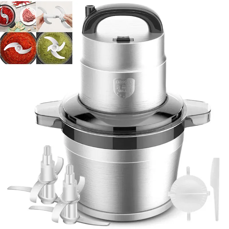 High Quality 300W-1200W Kitchen Stainless Steel Meat Grinder Automatic Electric Kitchen Knife Food Crusher Speed Switch 4.5L
High Quality 300W-1200W Kitchen Stainless Steel Meat Grinder Automatic Electric Kitchen Knife Food Crusher Speed Switch 4.5L