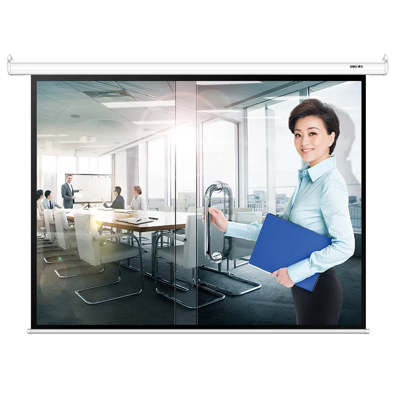 Deli 50492 100" Projection Curtain Small Electric Wall-mounted Anti-light High Definition Projector Curtain for Home Office
Deli 50492 100" Projection Curtain Small Electric Wall-mounted Anti-light High Definition Projector Curtain for Home Office