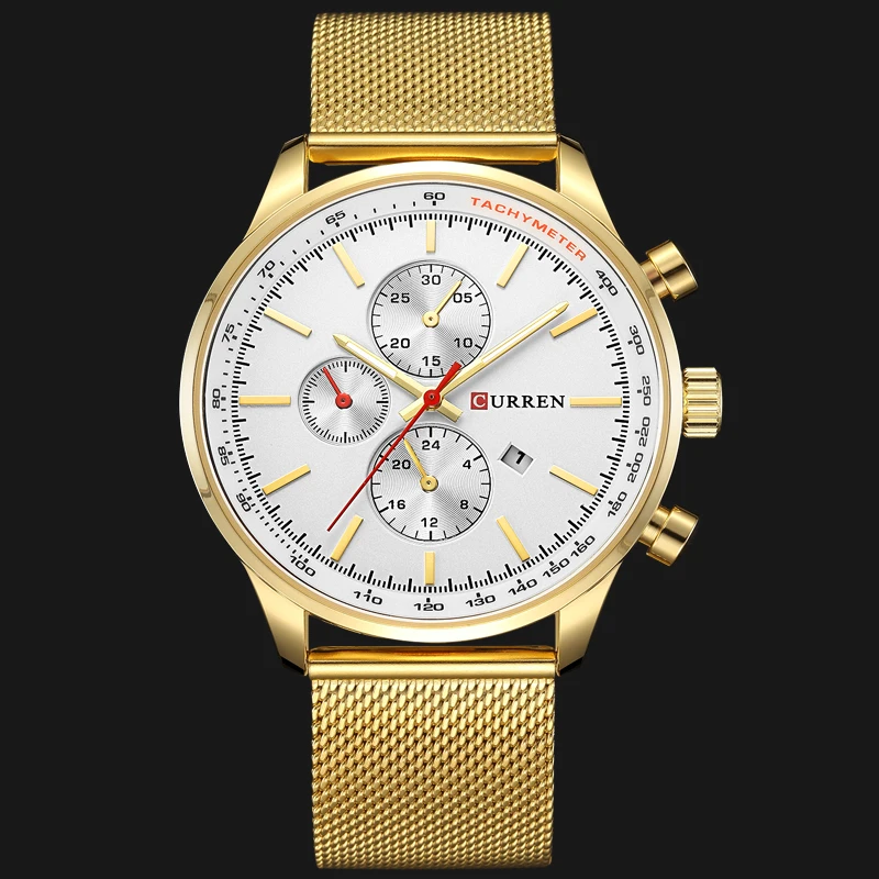 CURREN Golden Man Watch 2019 Quartz Military Army Mens Watches Top Brand Luxury With Date Gold Men's Watch Analog Mesh Steel
CURREN Golden Man Watch 2019 Quartz Military Army Mens Watches Top Brand Luxury With Date Gold Men's Watch Analog Mesh Steel