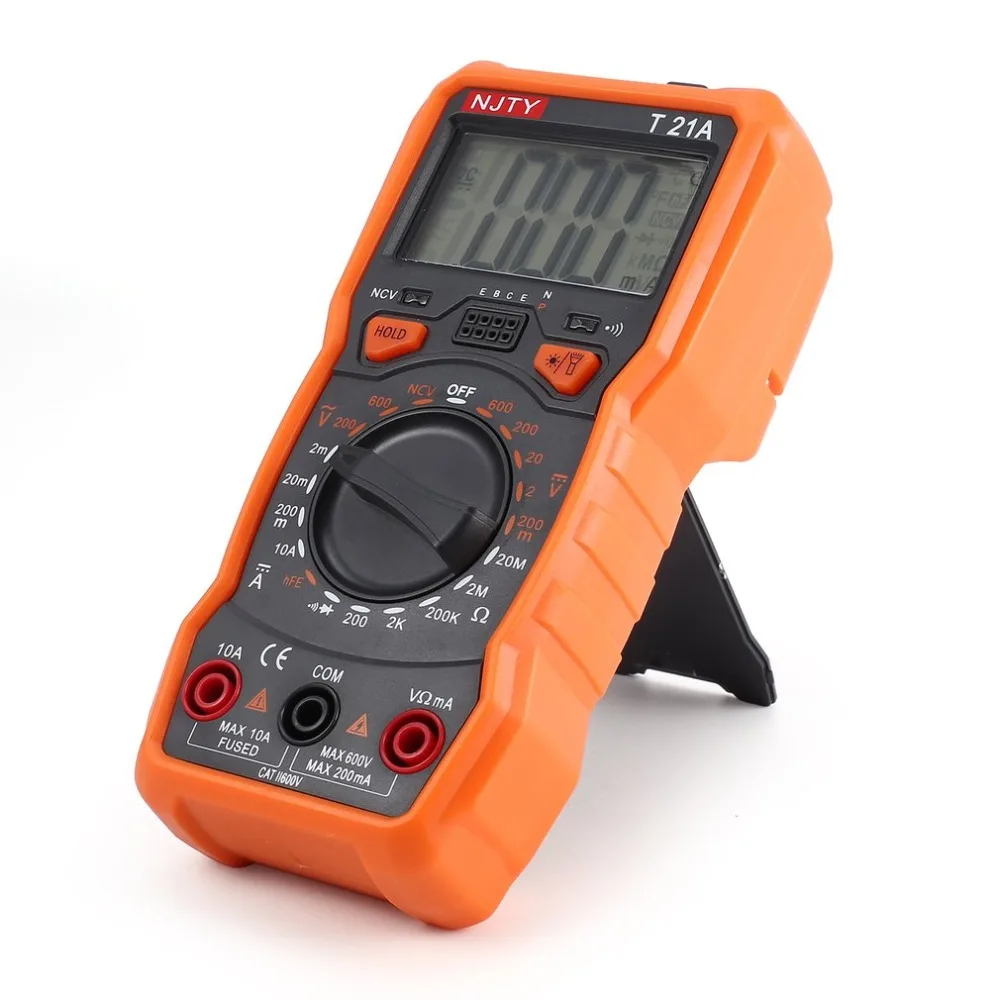 Professional Digital Multimeter T21A DC/AC Voltage Current Meter Handheld Ammeter Ohm Diode NCV Tester 2000 Counts Multitester
Professional Digital Multimeter T21A DC/AC Voltage Current Meter Handheld Ammeter Ohm Diode NCV Tester 2000 Counts Multitester
