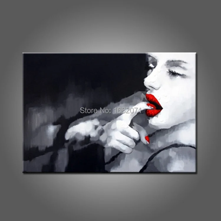 Hand Painted Europe Woman Sexy Lips Oil Painting On Canvas Sexy Marilyn Monroe Black And White Portrait Hot Red Lip Oil Painting
Hand Painted Europe Woman Sexy Lips Oil Painting On Canvas Sexy Marilyn Monroe Black And White Portrait Hot Red Lip Oil Painting