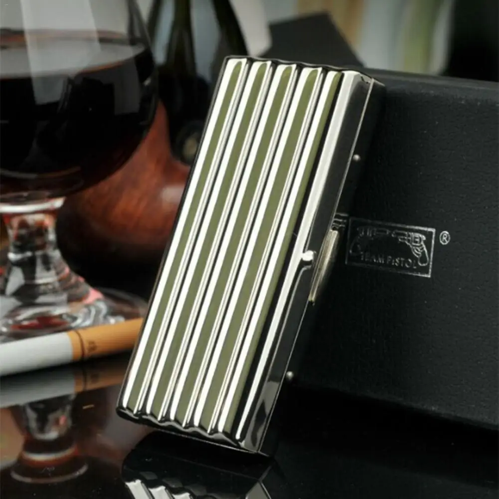 1pc New Tobacco Holder Pocket Box Storage Container 10 Cigar Cigarette Case Lighter Meta-Plated Friend Gift Double Sided Case
1pc New Tobacco Holder Pocket Box Storage Container 10 Cigar Cigarette Case Lighter Meta-Plated Friend Gift Double Sided Case