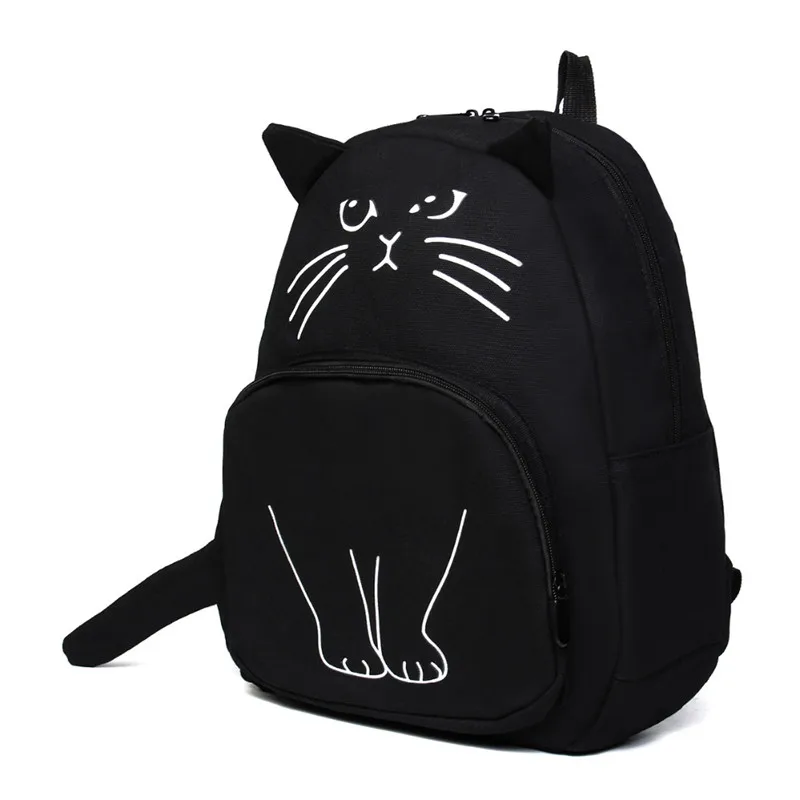 AEQUEEN-Lovely-Cat-Printing-Backpack-Women-Canvas-Backpack-School-Bags-For-Teenagers-Ladies-Casual-Cute-Rucksack (1)