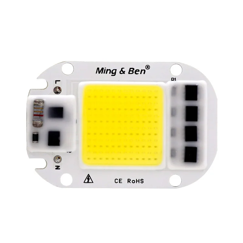 Светодиодный COB лампы Чип 20 Вт 30 50 AC 220 240V 110V Вход светодиодный IP65 умная ИС