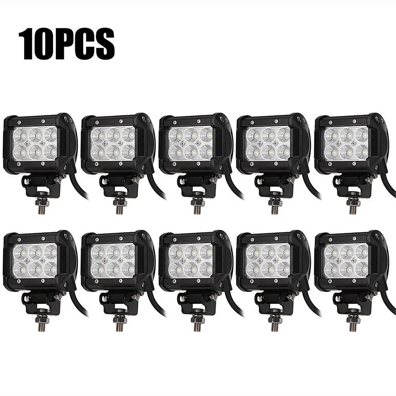 10PCS 18W LED Car Top Work Light Bar Stable White Light Flood Beam Waterproof Driving Lamp With Stainless Steel Bracket
10PCS 18W LED Car Top Work Light Bar Stable White Light Flood Beam Waterproof Driving Lamp With Stainless Steel Bracket