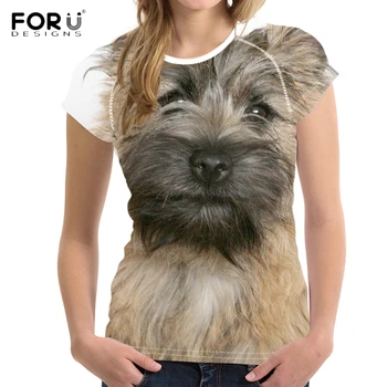 FORUDESIGNS Funny Dog Cairn Terrier Print Woman's Summer T-shirts Breathable Short Sleeve Tops Tee Clothing Casual Girl T Shirts
FORUDESIGNS Funny Dog Cairn Terrier Print Woman's Summer T-shirts Breathable Short Sleeve Tops Tee Clothing Casual Girl T Shirts