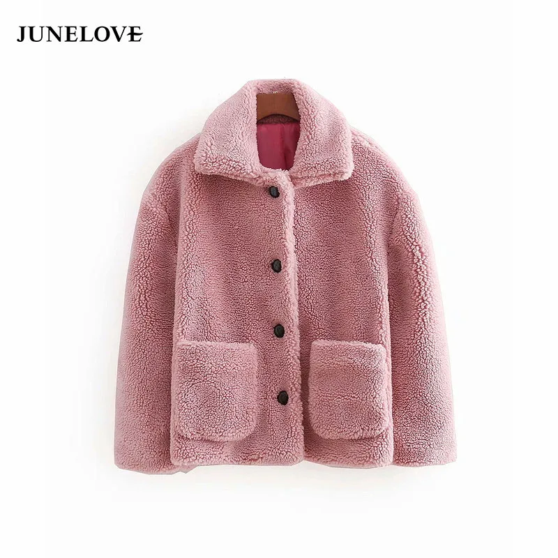 2019 new winter autumn solid color warm coat thick faux fur pockets long sleeve buttons outerwear coat lady sweet casual tops
2019 new winter autumn solid color warm coat thick faux fur pockets long sleeve buttons outerwear coat lady sweet casual tops