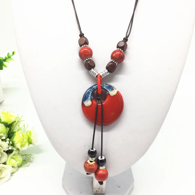 Fashion Ceramics Beads Pendant Ethnic Long Necklace Chain Blue/Red Jewelry Style DIY #01
Fashion Ceramics Beads Pendant Ethnic Long Necklace Chain Blue/Red Jewelry Style DIY #01