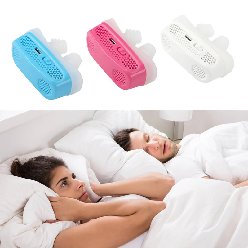 

NEW Electric Silicone Anti Snore Nose Stopping Breathing Apparatus Guard Sleeping Aid Mini Snoring Device Relieve Snoring