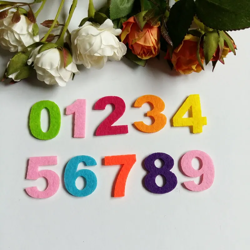 200PCS/lot Padded Random Mixed Color numeral Shape Felt Appliques for kids accessories for decoration craft Sewing Supplies
200PCS/lot Padded Random Mixed Color numeral Shape Felt Appliques for kids accessories for decoration craft Sewing Supplies