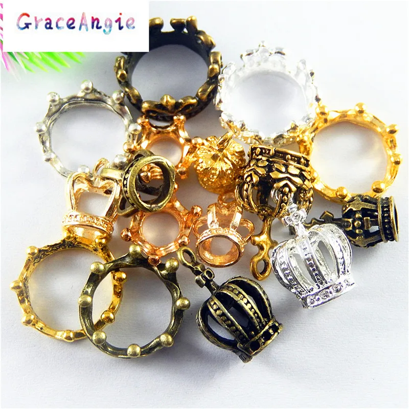 40pcs/pack Wholesale Metal 3d Crown Ground Pendant Ring Handmade Gift Hollow Princess Charms Bracelet Necklace Inner 13*13mm
40pcs/pack Wholesale Metal 3d Crown Ground Pendant Ring Handmade Gift Hollow Princess Charms Bracelet Necklace Inner 13*13mm