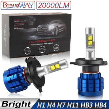 

BraveWay 20000LM LED Headlight Bulb H1 H4 H7 H8 H9 H11 HB3 HB4 H7 LED Canbus Lamps H4 H7 9005 9006 LED Bulb for Cars Light Bulbs