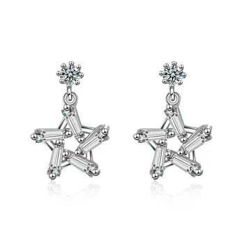 XIYANIKE 925 Sterling Sliver Jewelry Star Design Two Colors Stud Earrings Zirconia For Women Lady Gift 2019 New Simple Fashion
XIYANIKE 925 Sterling Sliver Jewelry Star Design Two Colors Stud Earrings Zirconia For Women Lady Gift 2019 New Simple Fashion