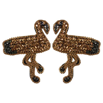 Fashion Flamingo Bird Patches Rhinestones Beaded Crystal Applique Sew on DIY Clothes Shoes Brooches Decorated 5 pairs
Fashion Flamingo Bird Patches Rhinestones Beaded Crystal Applique Sew on DIY Clothes Shoes Brooches Decorated 5 pairs