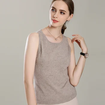 Round neck cashmere sweater female 100% pure cashmere pullover sweater knit bottoming shirt Slim vest vest sleeveless shirt
Round neck cashmere sweater female 100% pure cashmere pullover sweater knit bottoming shirt Slim vest vest sleeveless shirt