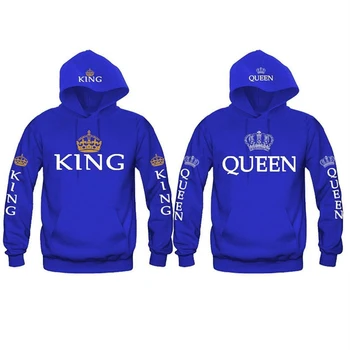 Women Men Hoodies King Queen Printed Sweatshirt Lovers Couples Hoodie Hooded Sweatshirt Casual Pullovers Tracksuits
Women Men Hoodies King Queen Printed Sweatshirt Lovers Couples Hoodie Hooded Sweatshirt Casual Pullovers Tracksuits