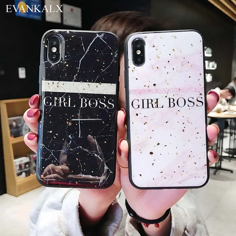 EVANKALX Gold Foil Bling GIRL BOSS Phone Case For iPhone XS Max XR Pattern Cover For iPhone 6 7 8 Plus Glitter Case Coque Funda
EVANKALX Gold Foil Bling GIRL BOSS Phone Case For iPhone XS Max XR Pattern Cover For iPhone 6 7 8 Plus Glitter Case Coque Funda