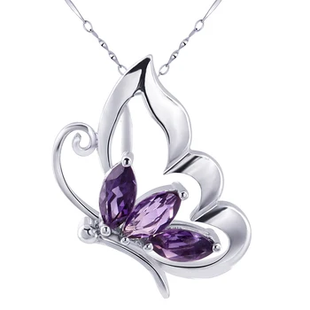 Natural Sapphire Amethyst Pendant 925 Sterling Silver Necklace Woman Fashion Fine Butterfly Jewel Purple Crystal Birthstone Gift
Natural Sapphire Amethyst Pendant 925 Sterling Silver Necklace Woman Fashion Fine Butterfly Jewel Purple Crystal Birthstone Gift