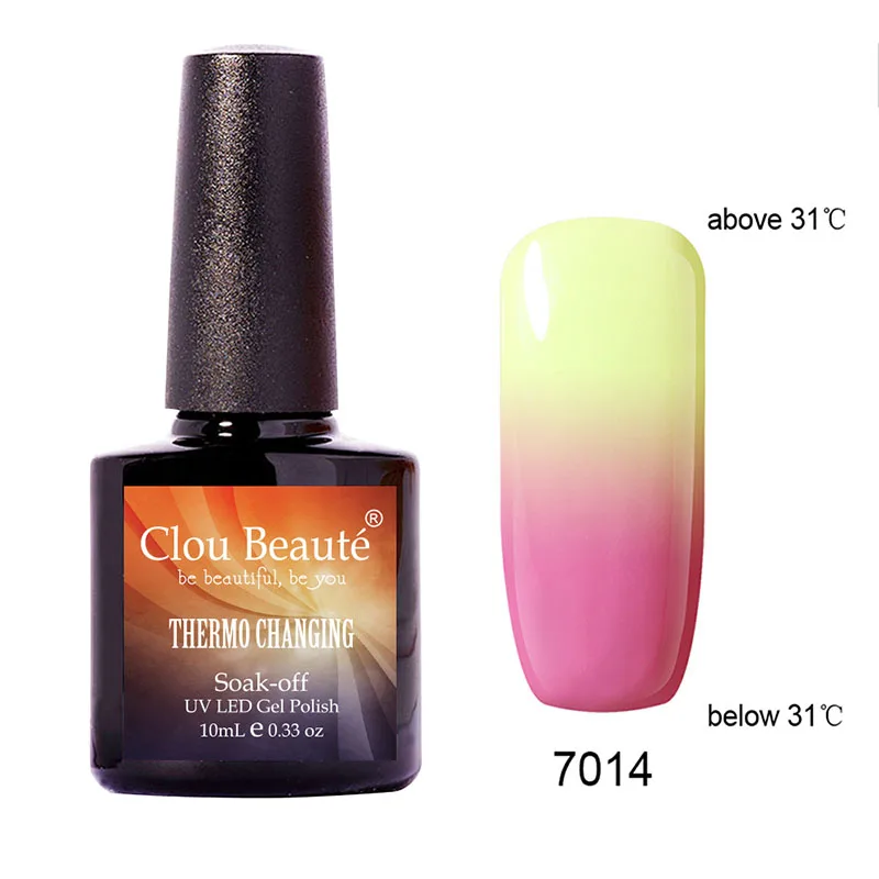 On Sale 48 Colors 10ml Clou Beaute 7014 Nail Art Gel Nails Lacquer UV Temperature Change Polish | Красота и здоровье