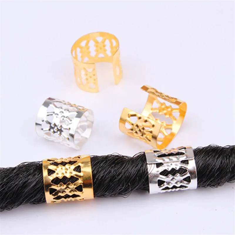 50Pcs 10x10mm Gold Silver Adjustable Africa Hair Braid Clips Tubes Dreadlock Beads Wig Locks for Jewelry Accessories C86
50Pcs 10x10mm Gold Silver Adjustable Africa Hair Braid Clips Tubes Dreadlock Beads Wig Locks for Jewelry Accessories C86