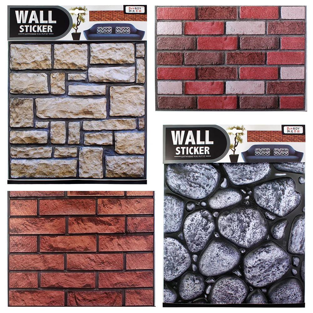 European new style Imitation brick wall sticker 3D self-adhesive wall sticker Creative 3D waterproof PVC 30x30cm wallpaper
European new style Imitation brick wall sticker 3D self-adhesive wall sticker Creative 3D waterproof PVC 30x30cm wallpaper