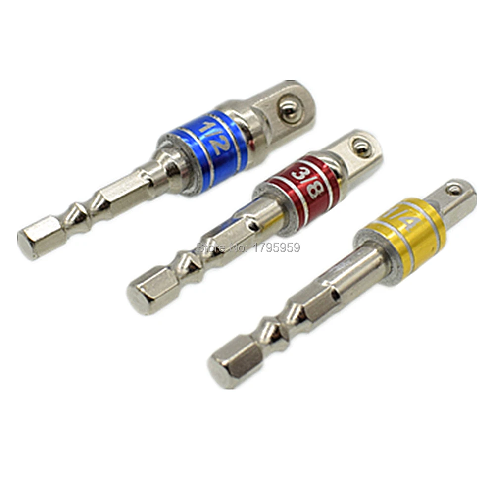 Impact Drill BIts Socket Adapter Power Extension Bar 3pc Set 1/4" Hex Shank To 1/4" 3/8" 1/2" Square Driver Drill Nut Adapter
Impact Drill BIts Socket Adapter Power Extension Bar 3pc Set 1/4" Hex Shank To 1/4" 3/8" 1/2" Square Driver Drill Nut Adapter