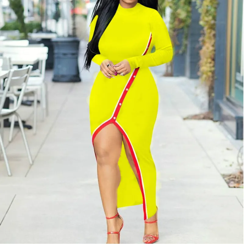 Autumn Winter Long Sleeve Elegant Dresses Women Sexy Bodycon Pencil Dresses Casual Club Party Robe Femme Yellow Vestidos
Autumn Winter Long Sleeve Elegant Dresses Women Sexy Bodycon Pencil Dresses Casual Club Party Robe Femme Yellow Vestidos
