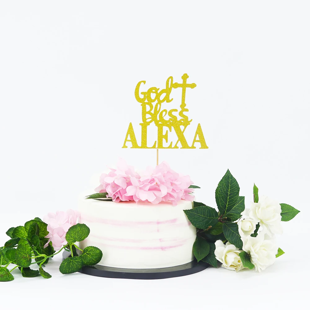 God Bless Glitter Cake Topper First Communion Cake Topper Baby Glitter Decorations Baby Girl or Boy Dedication for Confirmation
God Bless Glitter Cake Topper First Communion Cake Topper Baby Glitter Decorations Baby Girl or Boy Dedication for Confirmation