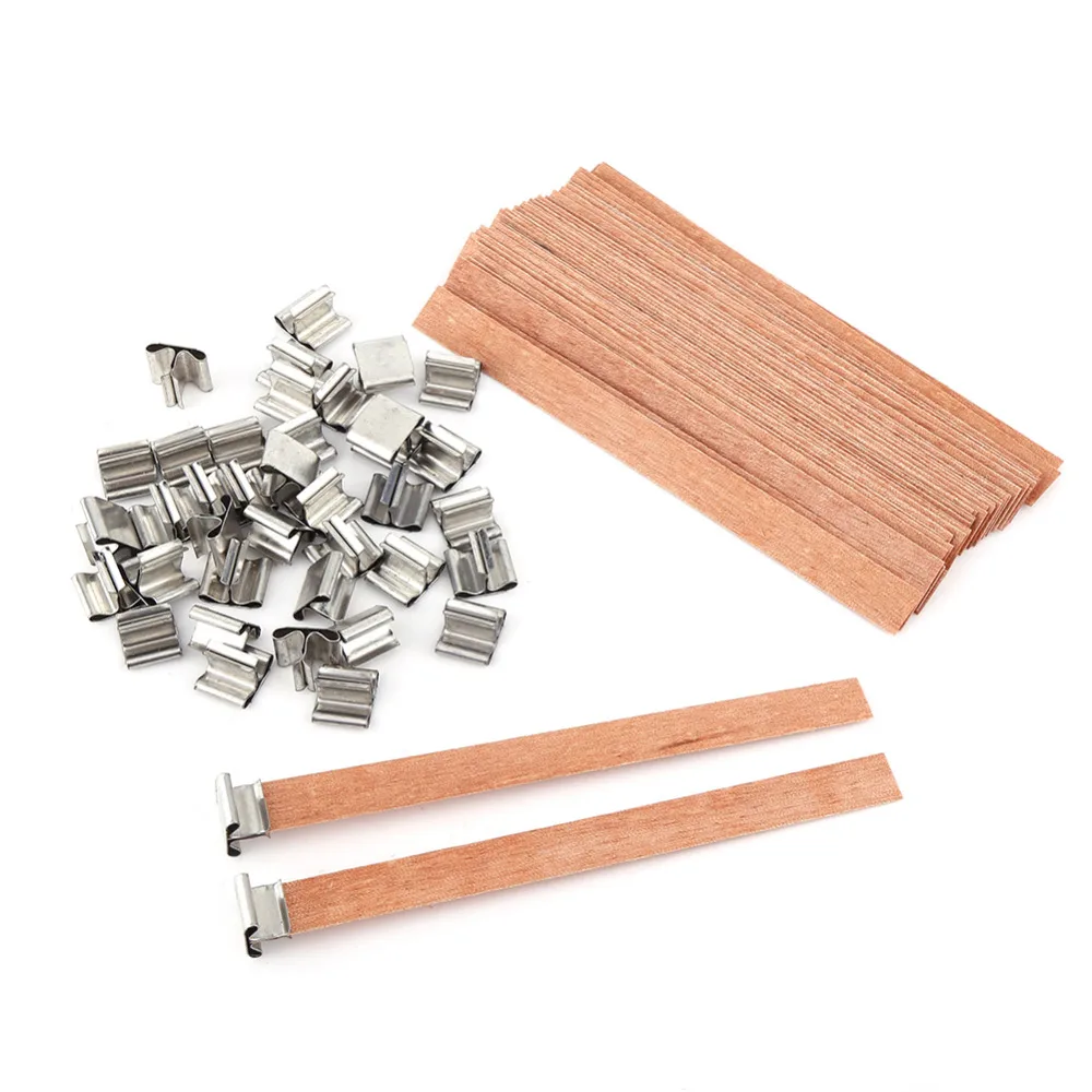 40Pcs Wooden Candles Cores Wick Sustainer Candle Handmade DIY Home Decor Craft Candle Wood Wick with Sustainer Tab Wholesale
40Pcs Wooden Candles Cores Wick Sustainer Candle Handmade DIY Home Decor Craft Candle Wood Wick with Sustainer Tab Wholesale