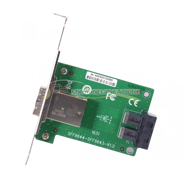100PCS/CY Dual Ports Mini SAS HD SFF-8644 To Internal SAS HD SFF-8643 PCBA Female Adapter With Low Profile Bracket
100PCS/CY Dual Ports Mini SAS HD SFF-8644 To Internal SAS HD SFF-8643 PCBA Female Adapter With Low Profile Bracket