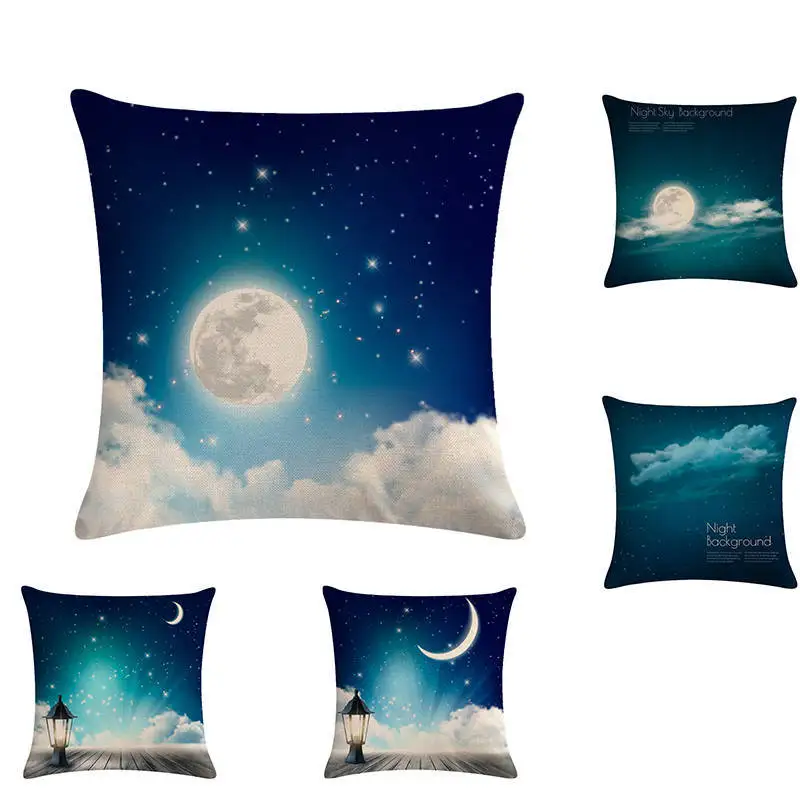 Night Sky Print Cushion Cover Linen Cloud Moon Pattern Cartoon Decorative Pillow Covers 45*45 for Bedroom Sofa Home Decoration
Night Sky Print Cushion Cover Linen Cloud Moon Pattern Cartoon Decorative Pillow Covers 45*45 for Bedroom Sofa Home Decoration