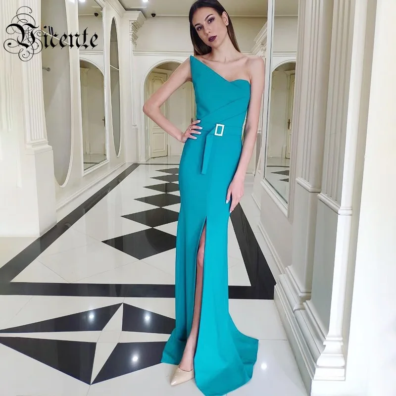 Vicente 2019 Hot New Chic Peacock Blue Dress Sashes Design Sexy Strapless Sleeveless Split Celebrity Party Long Dress
Vicente 2019 Hot New Chic Peacock Blue Dress Sashes Design Sexy Strapless Sleeveless Split Celebrity Party Long Dress
