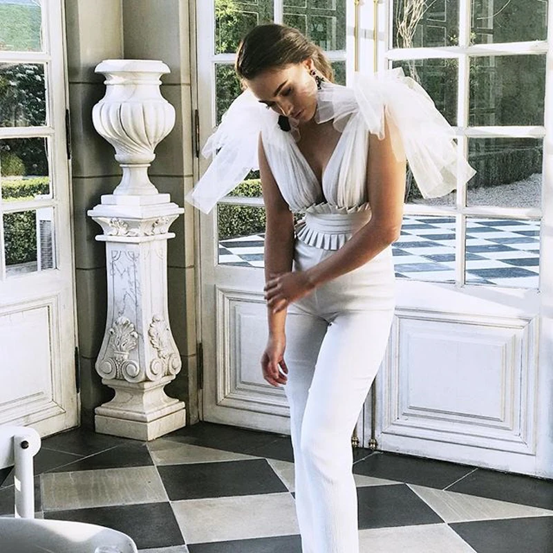Elegant White Black Bandage Jumpsuit New Arrival O Neck Women Bodycon Wedding Party Jumpsuit Summer Solid Casual Jumpsuits
Elegant White Black Bandage Jumpsuit New Arrival O Neck Women Bodycon Wedding Party Jumpsuit Summer Solid Casual Jumpsuits