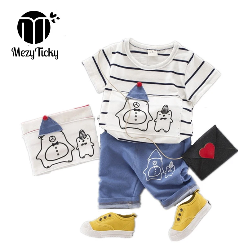 Summer 1-4years Baby Kids Cotton Tops Striped Short Sleeve Children's Casual Clothes + Jeans 2pcs Sets Boys Rocket Bear Clothing
Summer 1-4years Baby Kids Cotton Tops Striped Short Sleeve Children's Casual Clothes + Jeans 2pcs Sets Boys Rocket Bear Clothing