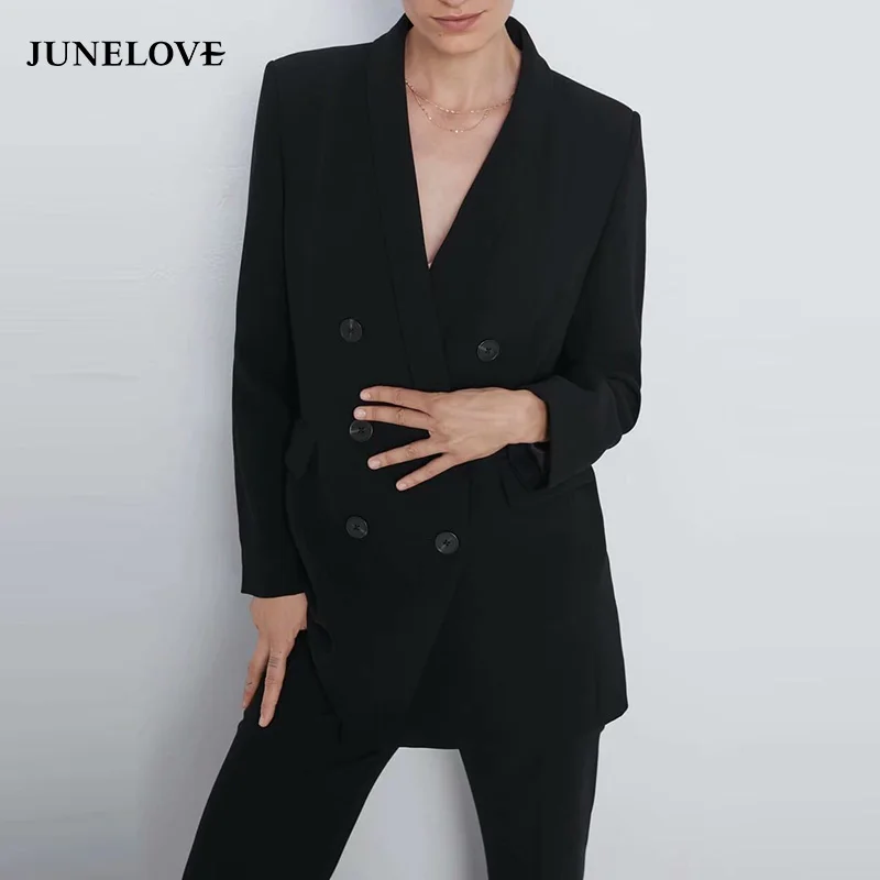 JuneLove Women Long Sleeve Formal Blazers Jackets Vintage Double Breasted Female Loose Blazer Casual Office Lady Blazer Outwears
JuneLove Women Long Sleeve Formal Blazers Jackets Vintage Double Breasted Female Loose Blazer Casual Office Lady Blazer Outwears
