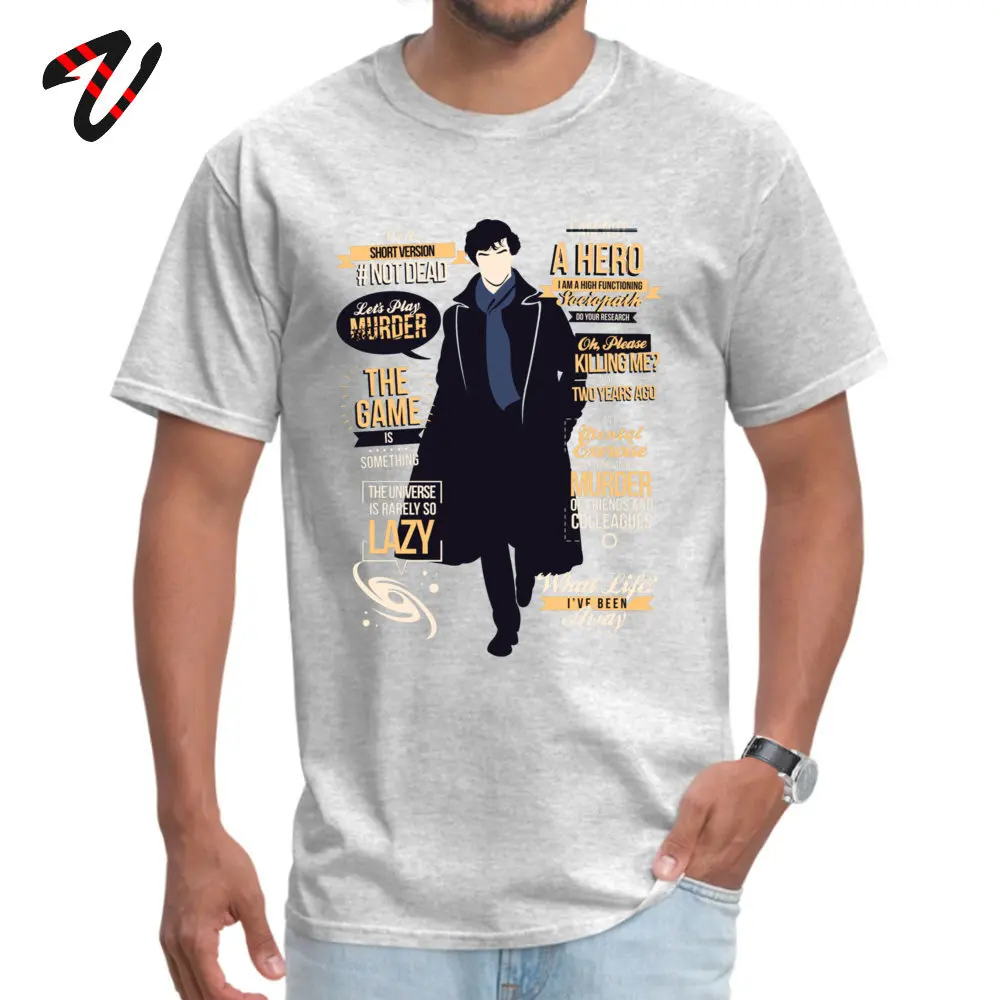 Printed Not Dead Men Top T-shirts Funny Summer/Autumn Short Sleeve Round Collar All Cotton Tops & Tees Design Tops Tees Not Dead13837 grey