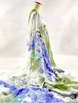 Telas 100% Pure Natural Mulberry Silk Chiffon Digital Printed blue/white Fabric Material Textile Sew Women Dress Scarf 8MM tissu
Telas 100% Pure Natural Mulberry Silk Chiffon Digital Printed blue/white Fabric Material Textile Sew Women Dress Scarf 8MM tissu