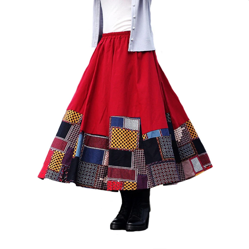Women's Ethnic Style Printed Swing Maxi Skirts Female Elegant Large Size High Waist Boho Circle Skirt Ladies Petticoat Bottom
Women's Ethnic Style Printed Swing Maxi Skirts Female Elegant Large Size High Waist Boho Circle Skirt Ladies Petticoat Bottom