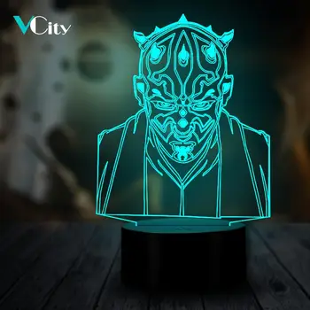 VCity 3D Ngiht Light Led Table Lamp Jedi Knight Darth Maul LED USB Mood RGB Change Multicolor Luminaria Gifts for Kids Movie Fan
VCity 3D Ngiht Light Led Table Lamp Jedi Knight Darth Maul LED USB Mood RGB Change Multicolor Luminaria Gifts for Kids Movie Fan
