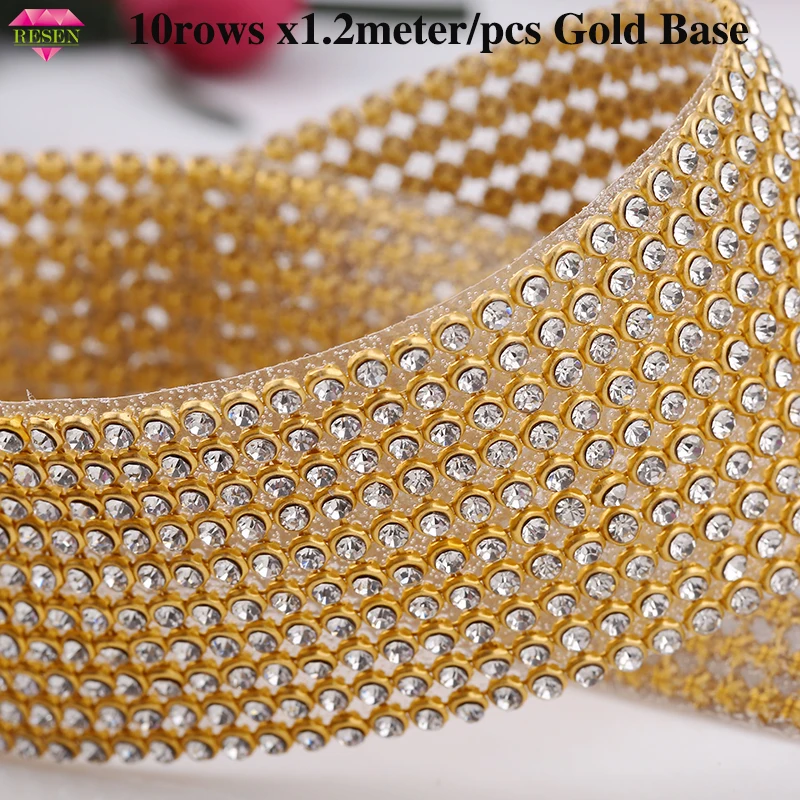 RESEN 3MM 10rowsX1.2meter/pcs Gold Base Crystal Rhinestones Trims Sticker With Glue Rhinestone Banding For DIY Home Decoration
RESEN 3MM 10rowsX1.2meter/pcs Gold Base Crystal Rhinestones Trims Sticker With Glue Rhinestone Banding For DIY Home Decoration