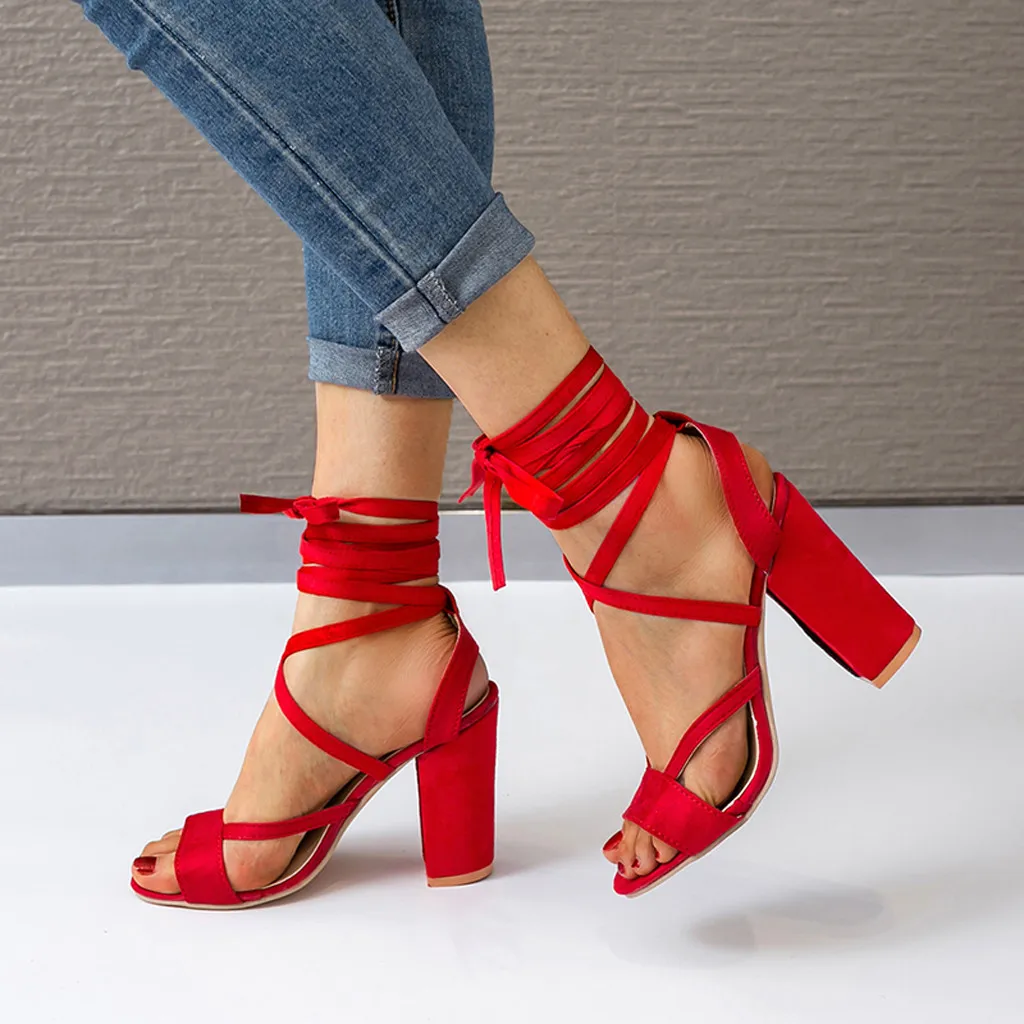 xiniu Women's Square Heels Shallow Ankle Strap Ladies Solid Lace Up High Heel Sandals Roman Style Sexy Pumps Party Shoes #0521
xiniu Women's Square Heels Shallow Ankle Strap Ladies Solid Lace Up High Heel Sandals Roman Style Sexy Pumps Party Shoes #0521