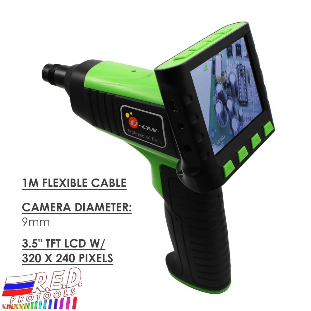 

3.5" Wireless TFT LCD Inspection Video Camera Borescope Endoscope Zoom Rotate 1Meter 1M Cable with 9mm Waterproof Camera Head