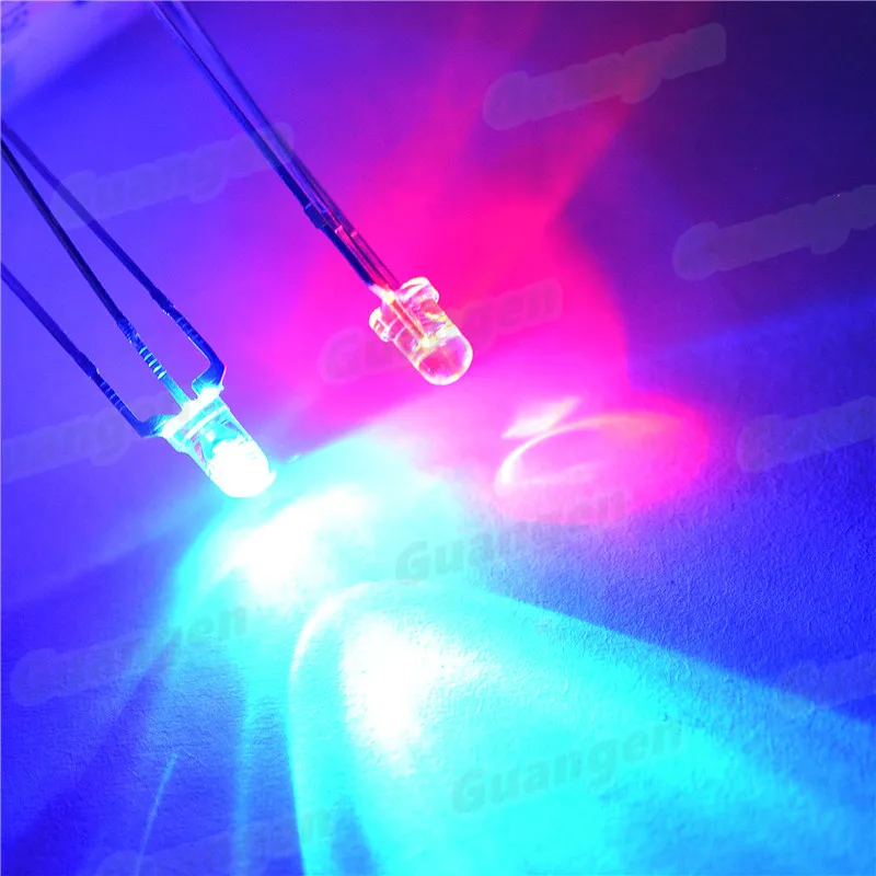 1000pcs F3/3mm LED Diode Blue Red Common Cathode Transparent 3 mm Round Bicolor Light-Emitting Diode 20mA Ultra Bright Light
1000pcs F3/3mm LED Diode Blue Red Common Cathode Transparent 3 mm Round Bicolor Light-Emitting Diode 20mA Ultra Bright Light