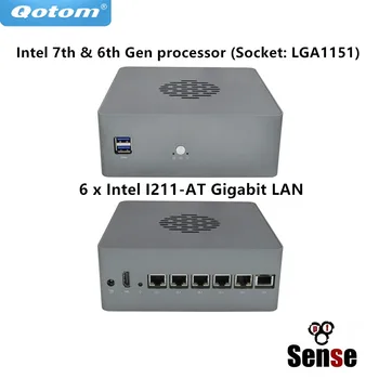 Free Shipping Qotom Q600G6 Pfsense Firewall Router w/7th 6th Gen processor (LGA1151) FAN 6 Gigabit NICs DDR4 RAM M.2 SSD
Free Shipping Qotom Q600G6 Pfsense Firewall Router w/7th 6th Gen processor (LGA1151) FAN 6 Gigabit NICs DDR4 RAM M.2 SSD